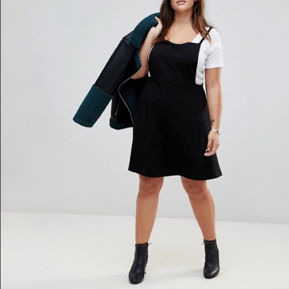 ASOS Mini Jumper/Pinafore Dress w Strappy Back